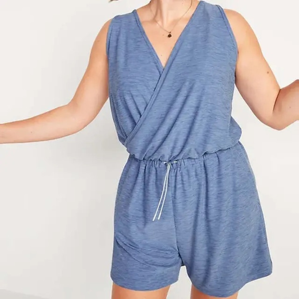 NWT Old Navy Active Breathe On Cross-V Neck Romper